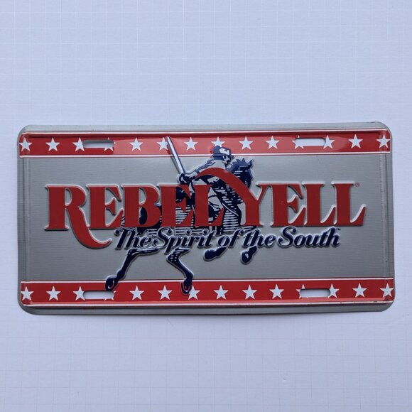 Vintage Rebel Yell Bourbon Whiskey Spirit of the South License Plate Tag. Distil - Picture 4 of 16